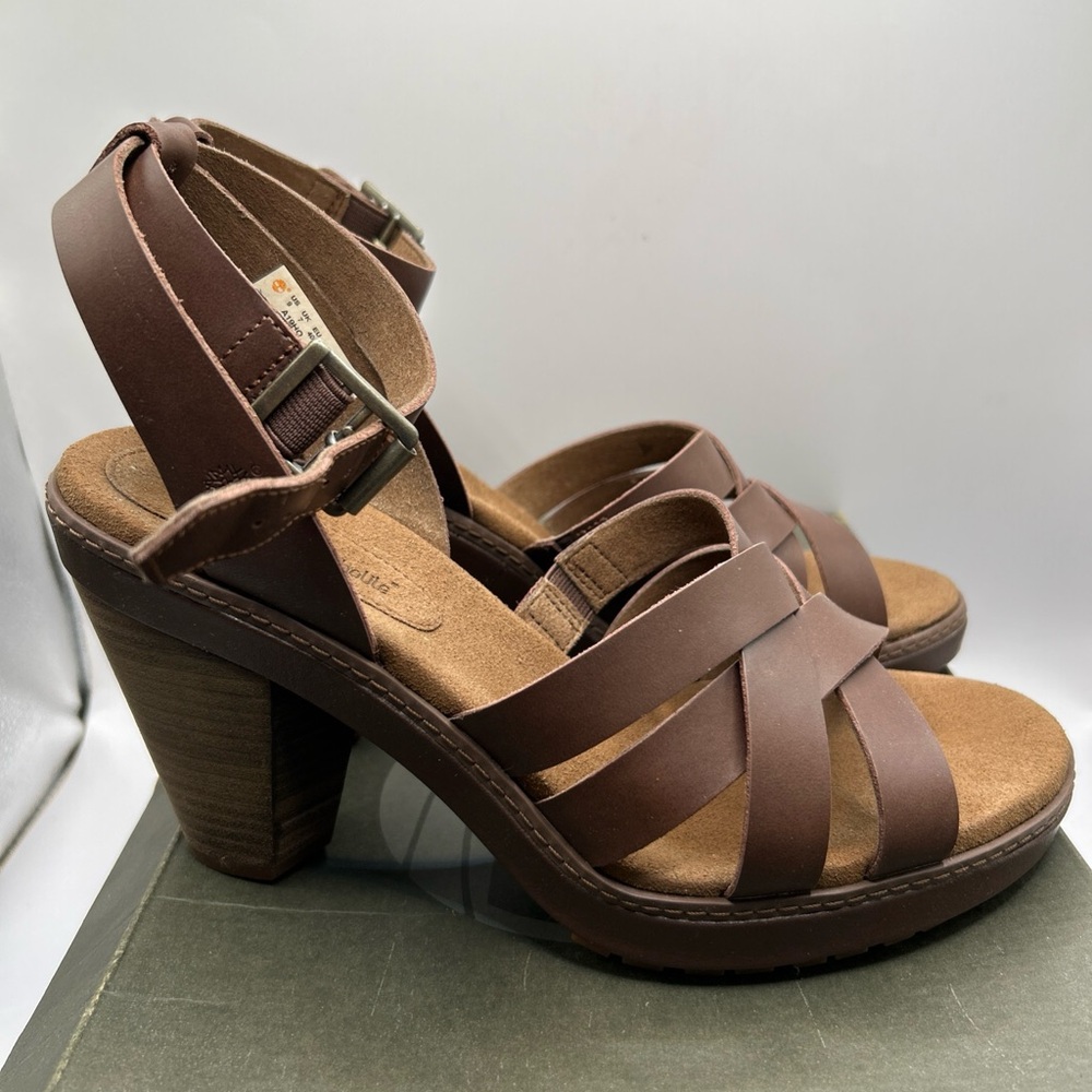 Timberland Brown Leather Sandals - Picture 2 of 9